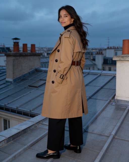 AI-generated campaign image 05: Camila Reyes, looking back over her shoulder